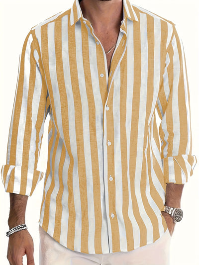 Harold - Camisa de Manga Larga a Rayas Modernas