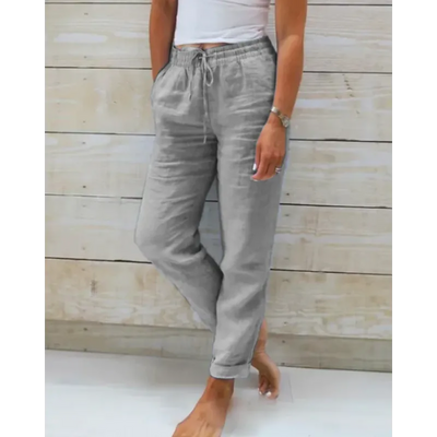Stacey - Pantalones de lino elegantes y sin esfuerzo