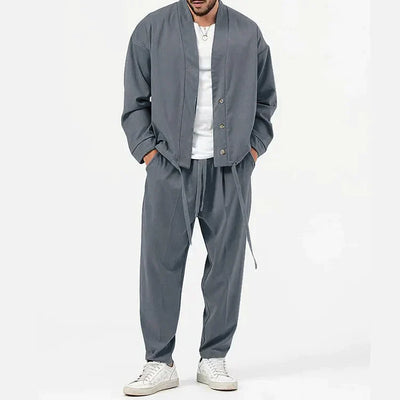 Garet - Conjunto de Blazer y Pantalones con Cintura Ajustable