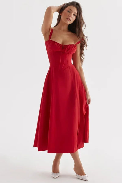 Carmen - Vestido de verano bustier cómodo con estampado floral