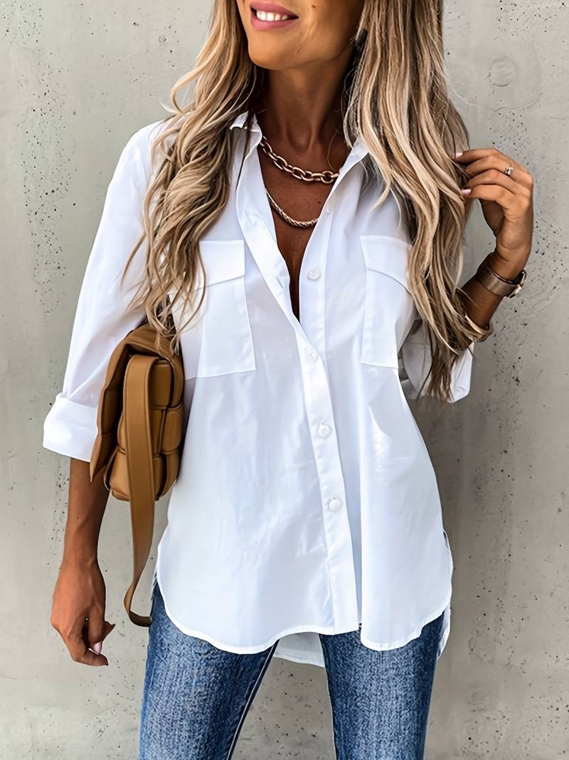 Kaitlyn - Camisa de Manga Larga con Botones