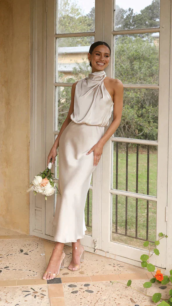 Nancy - Vestido largo y brillante para mujeres