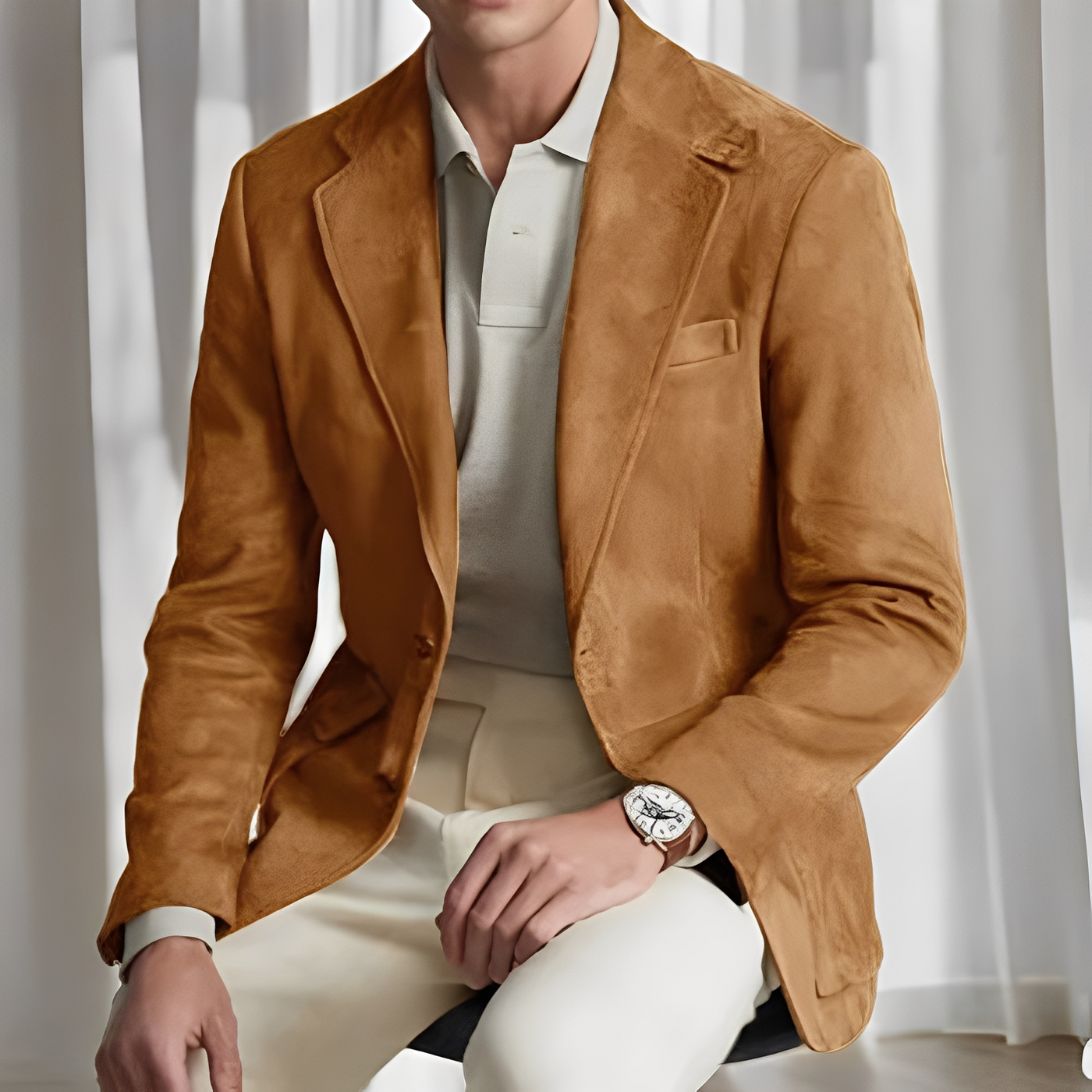 Martin - Elegante chaqueta de traje con botón para hombres