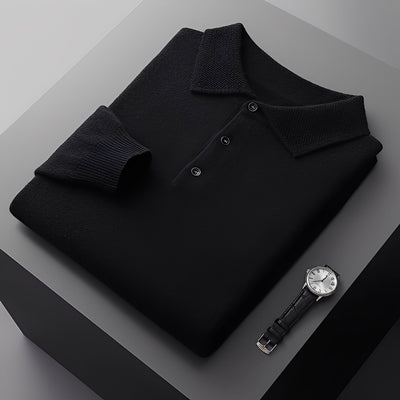 Romilly - Suéter Polo Formal de Cachemir para Hombres