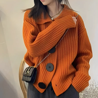 Alexus - Cardigan suelto con botonadura para mujeres