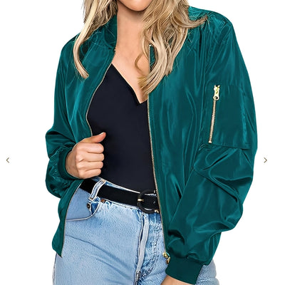 Shirlee - Chaqueta bomber casual en estilo retro para mujeres