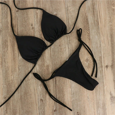 CoralCove - Conjunto de Bikini Estilo Vendaje