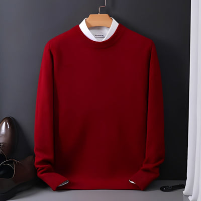 Esmund - Suéter de cachemira casual y holgadamente ajustado para hombres