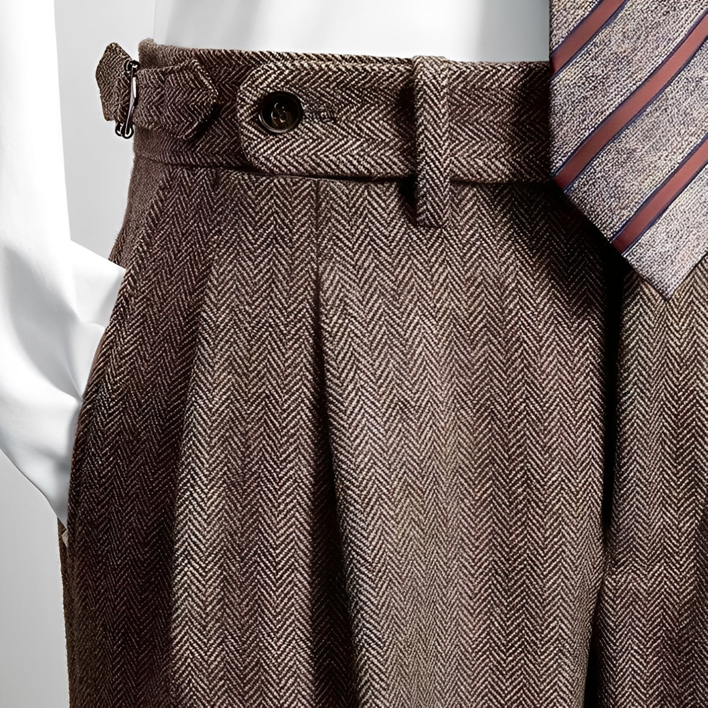 Osbert - Pantalones Casuales de Lana Tweed para Hombres