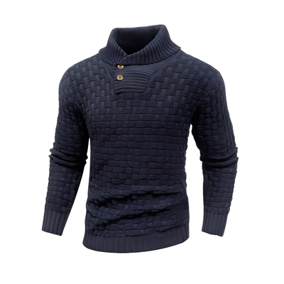 Branson - Suéter de punto casual con cuello alto para hombres