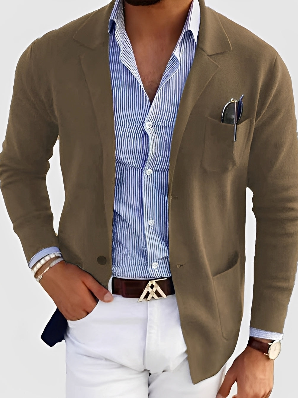Jordan - Elegante Blazer con Bolsillos para Hombres