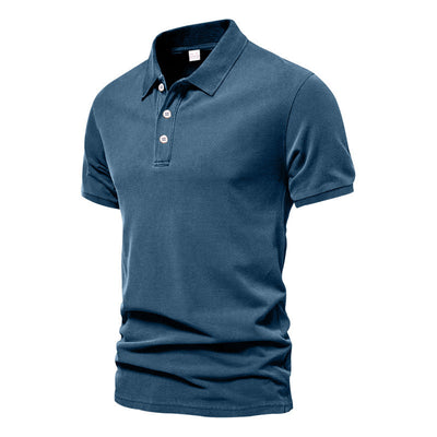 Evans - Camiseta Polo de Manga Corta Casual para Hombres