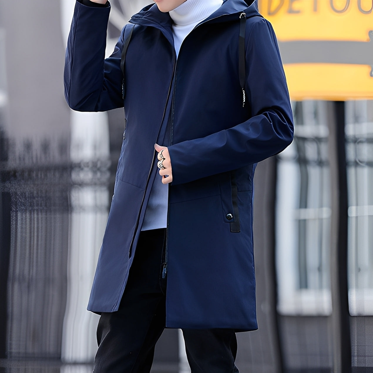 Lucas - Casual, gruesa, impermeable chaqueta con capucha para hombres