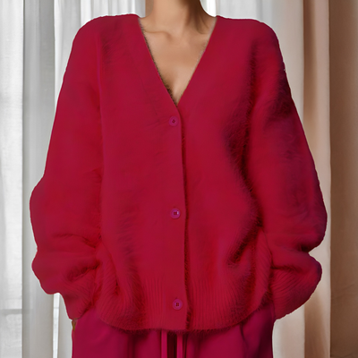 Emberly - Suéter de cachemira casual y holgadamente sentado para mujeres