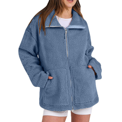 Evangelina - Cómoda chaqueta de teddy de lana para mujeres