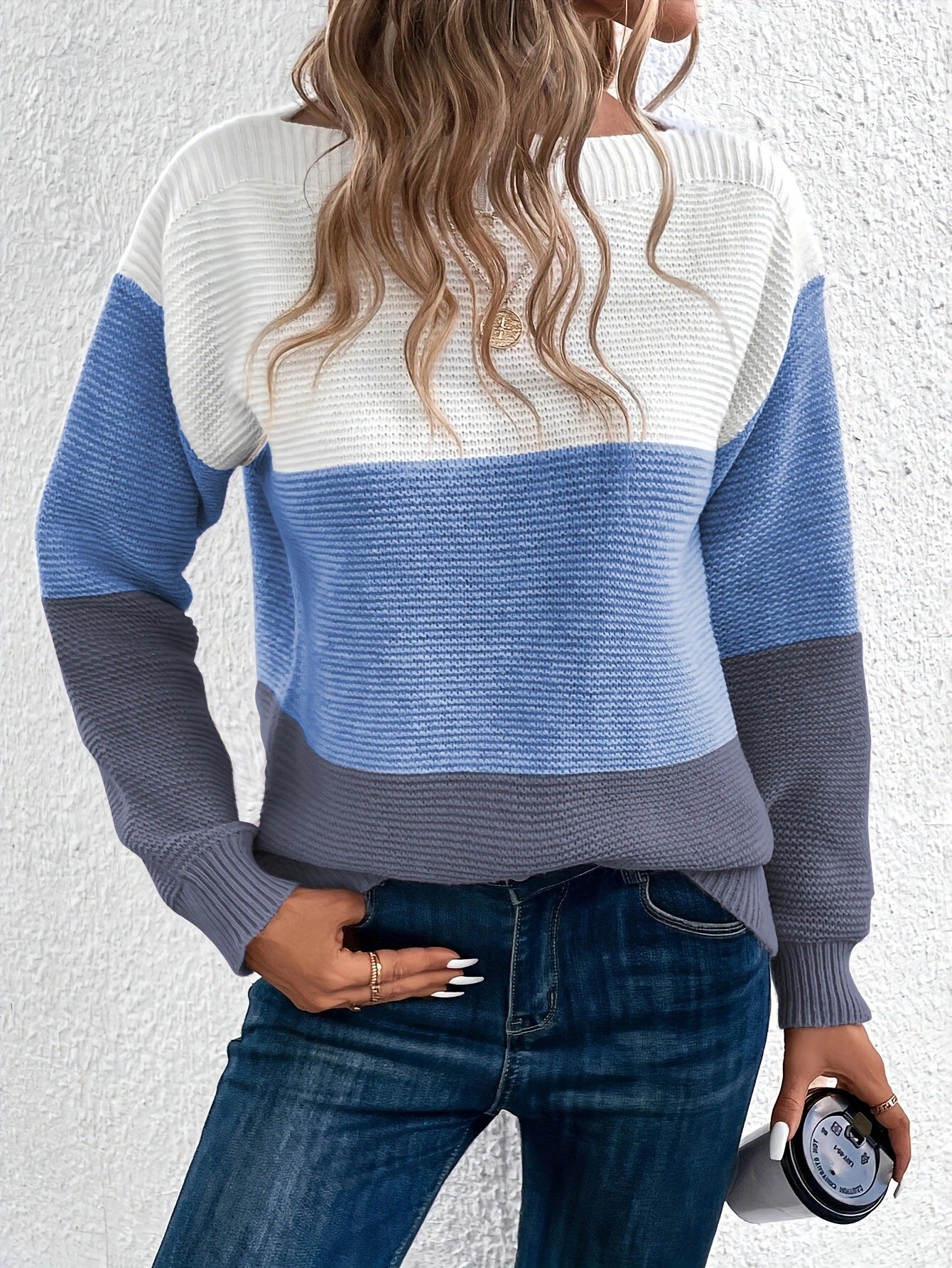 Margaret - Jersey de retazos a rayas para mujeres