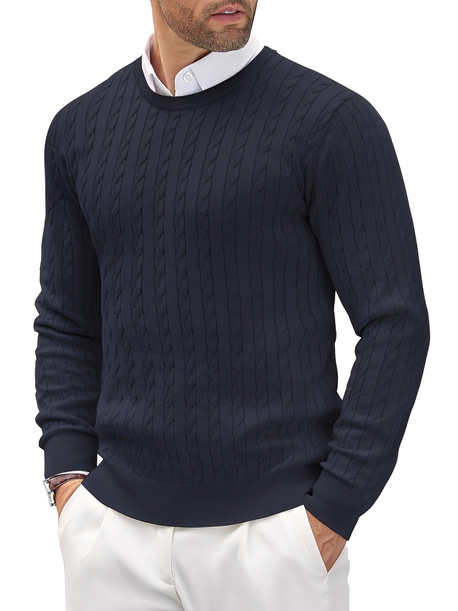 Romilly - Casual, ajustado suéter de punto para hombres