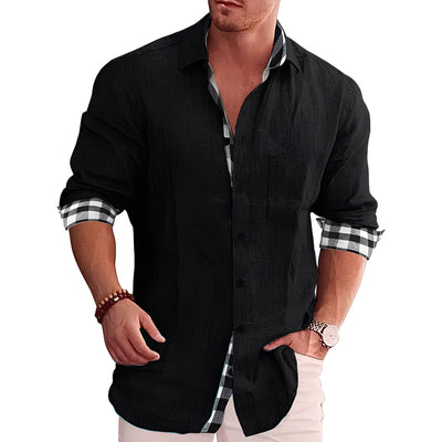 Ronald - Camisa de Cuadros Informal para Hombres
