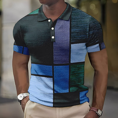 Reginald - Elegante camiseta polo multicolor para hombres