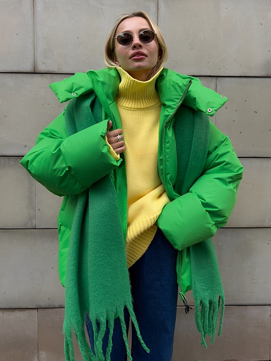Loreen - Chaqueta acolchada, cálida y suelta para mujeres