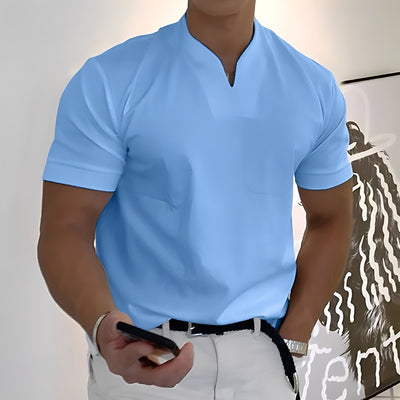Dylan - Camisa de negocios ajustada de manga corta para hombres