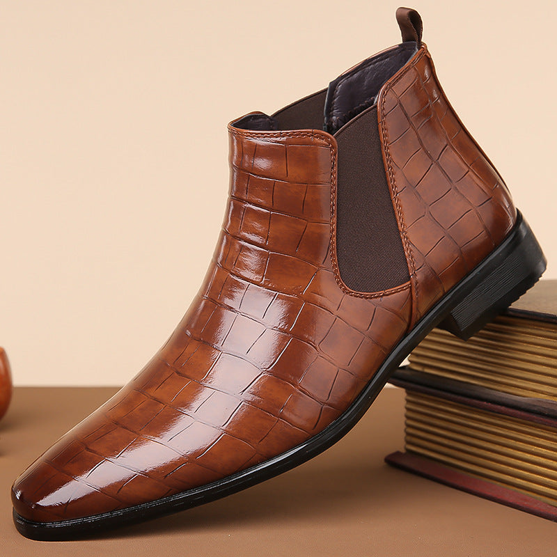 Gladwin - Formales brillantes botas de cuero para hombres