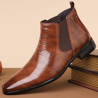 Gladwin - Formales brillantes botas de cuero para hombres