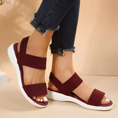 Jessika - Sandalias planas casuales de Flyknit para mujer