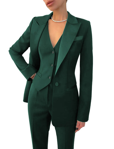 Keanna - Conjunto formal de negocios de tres piezas para mujeres