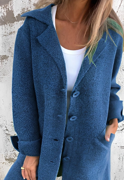 Izabelle - Largo casual abrigo de punto para mujeres