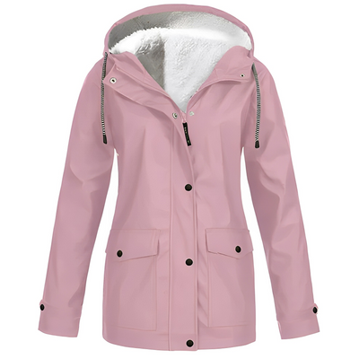Sherlyn - Abrigo con capucha para exterior con forro de polar para mujeres