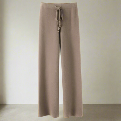 Camille - Pantalón de Invierno de Punto con Piernas Anchas