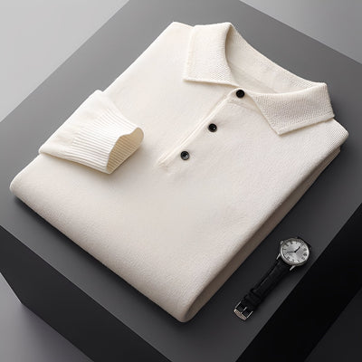 Romilly - Suéter Polo Formal de Cachemir para Hombres