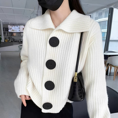 Alexus - Cardigan suelto con botonadura para mujeres