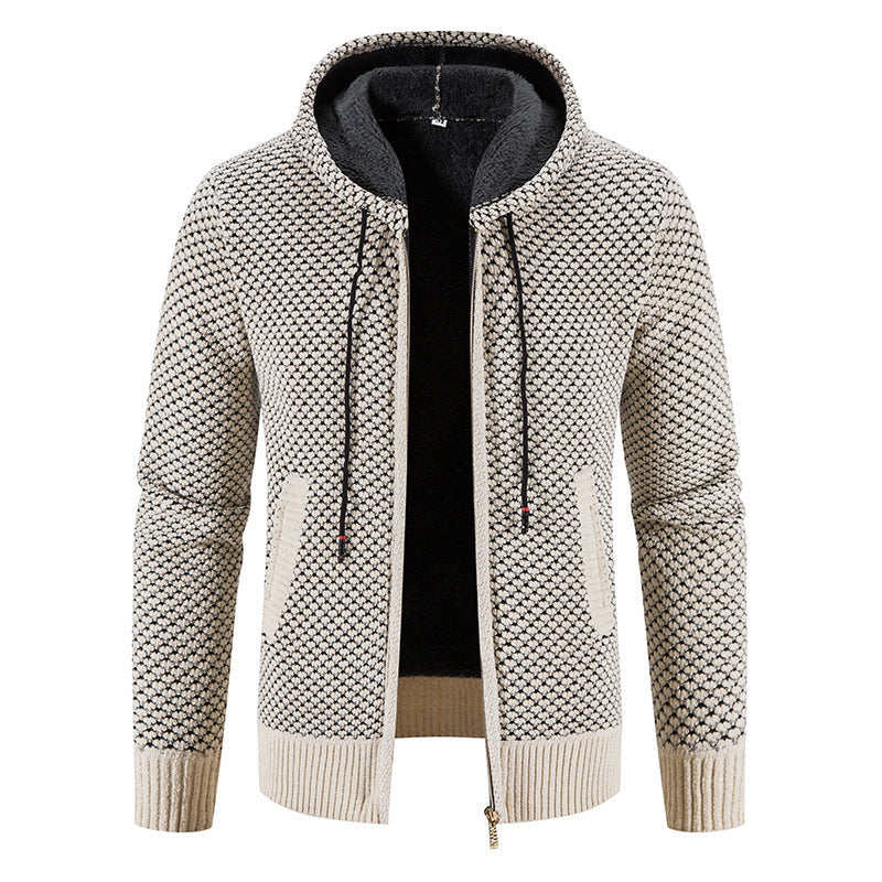 Roswell - Elegante Cardigan con Capucha para Hombres