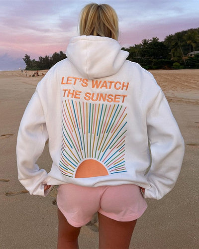Jaquelyn - Elegante, holgado hoodie con estampado para mujer