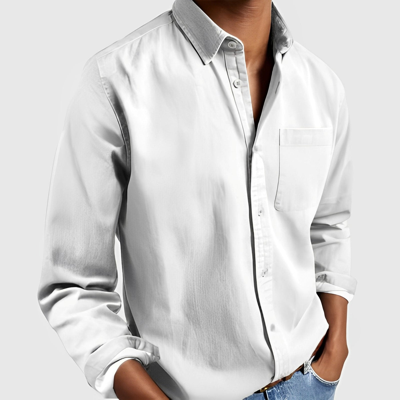 Dillan - Clásica camisa con botones para hombres