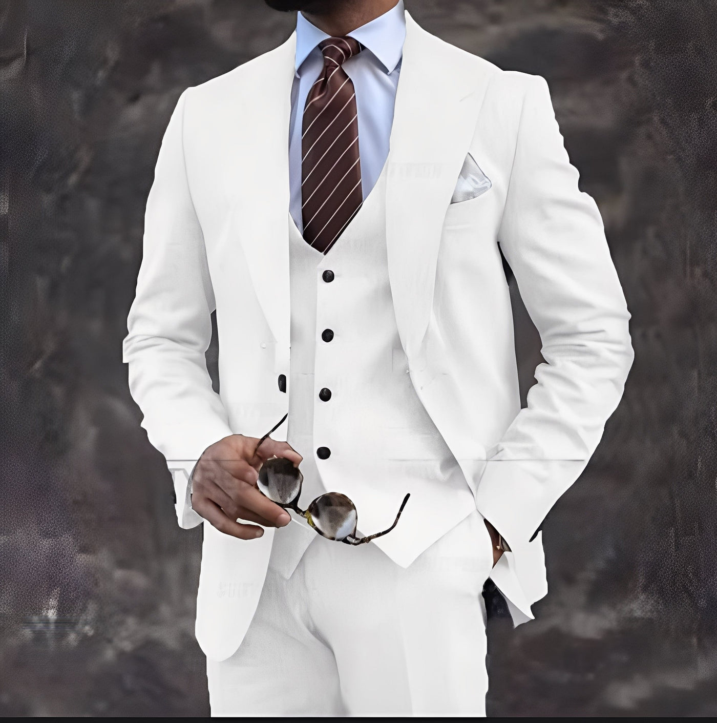Elwyn - Traje casual y formal de tres piezas para hombres