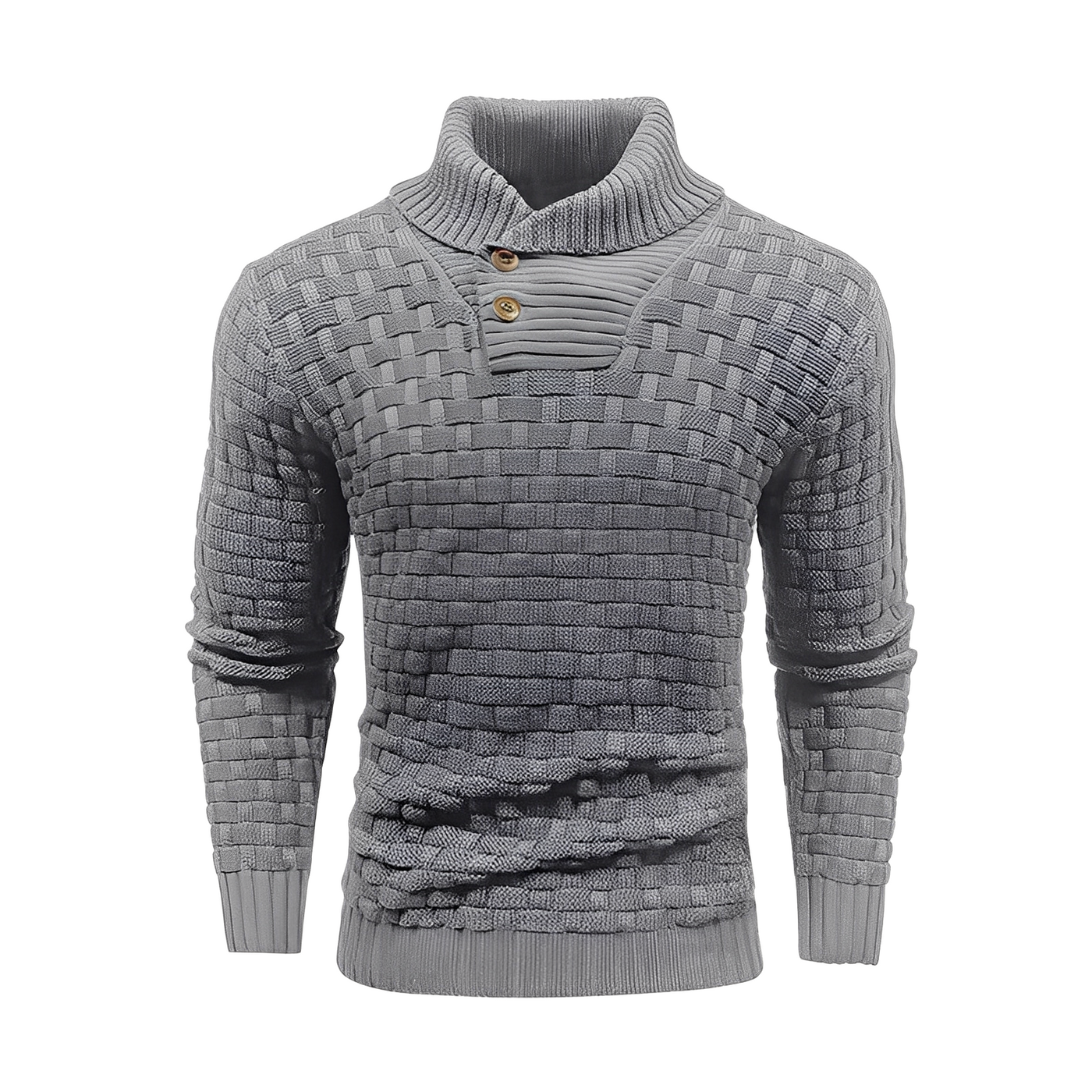 Branson - Suéter de punto casual con cuello alto para hombres