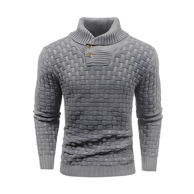 Branson - Suéter de punto casual con cuello alto para hombres