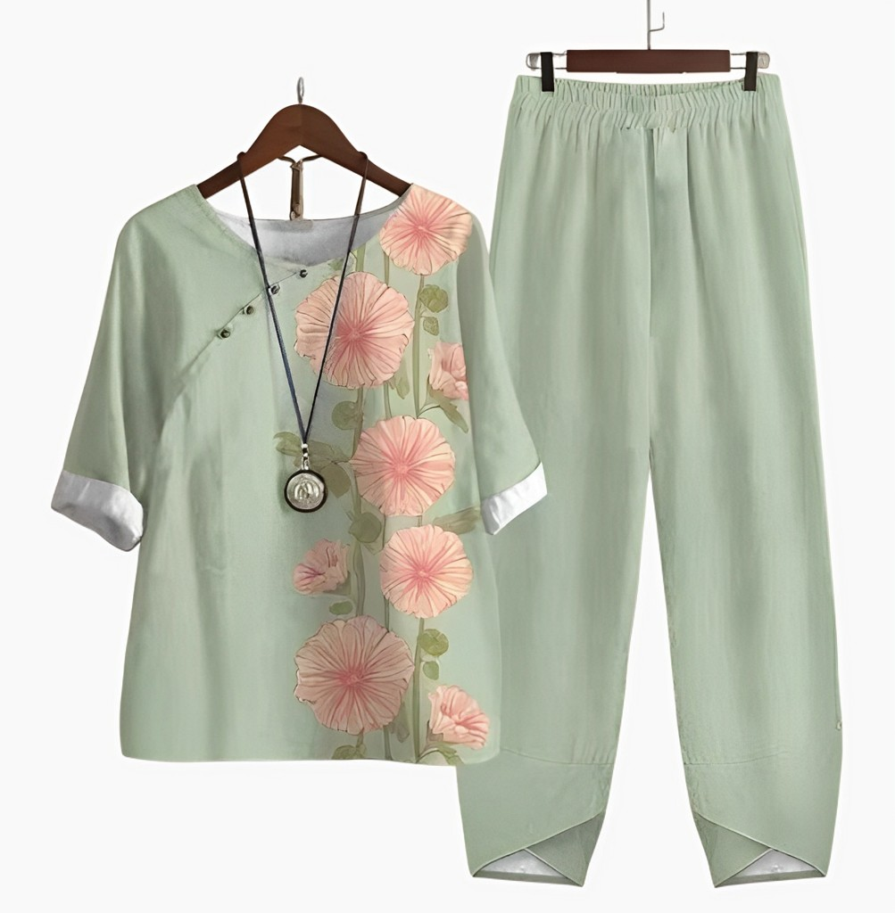 Racheal - Conjunto Floral Casual para Mujeres