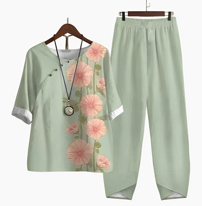 Racheal - Conjunto Floral Casual para Mujeres