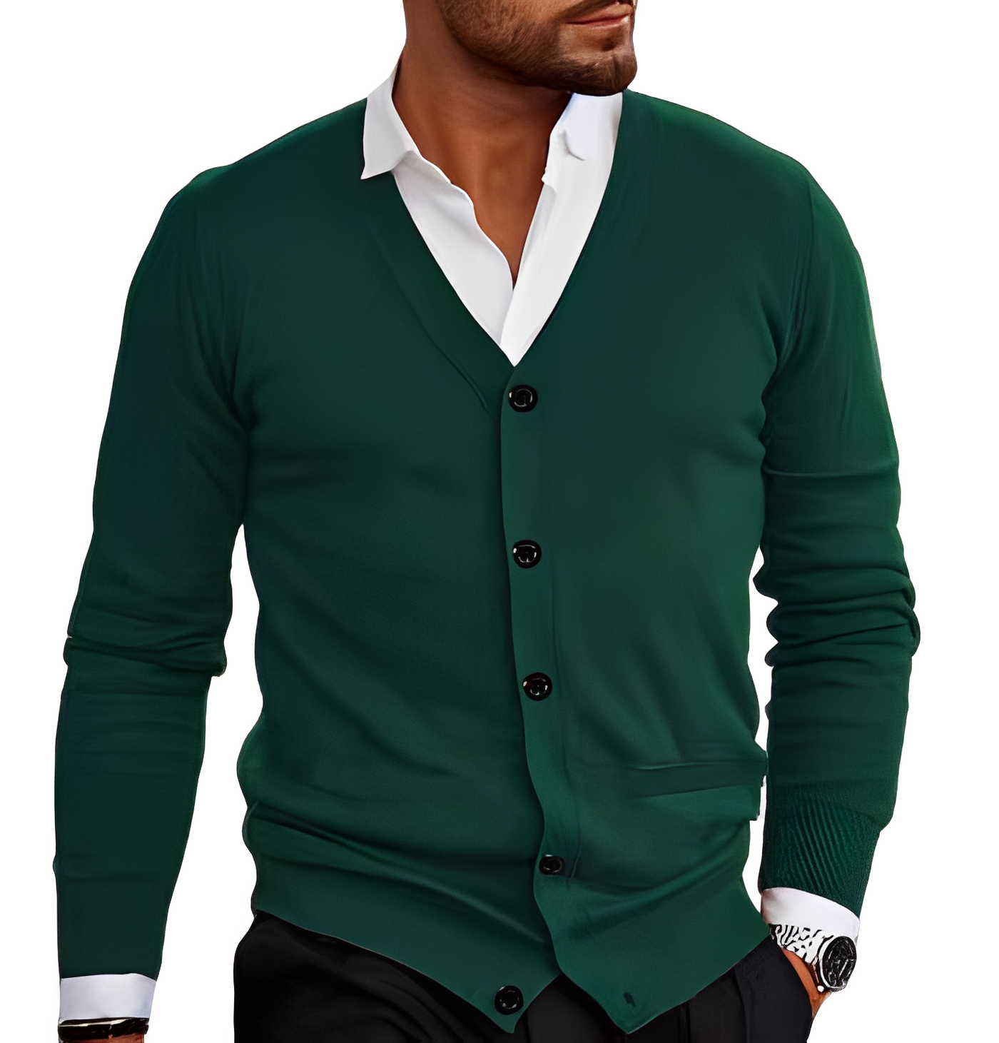 Bradley - Casual, sencillo cardigan para hombres