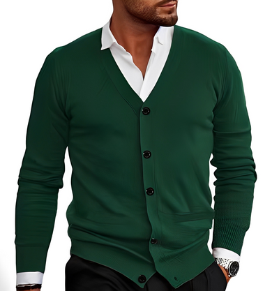 Kyler - Elegante chaqueta de punto con botonadura para hombres