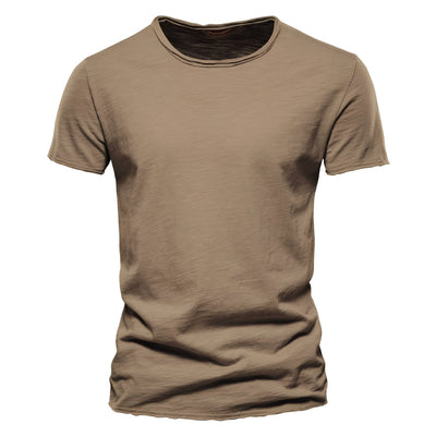 Roderick - Camiseta Casual de Manga Corta de Algodón para Hombres