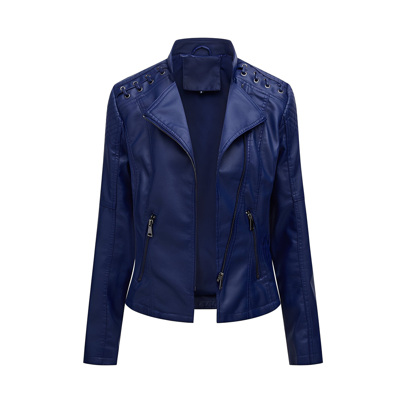 Narelle - Elegante, estrecha chaqueta corta de cuero para mujeres