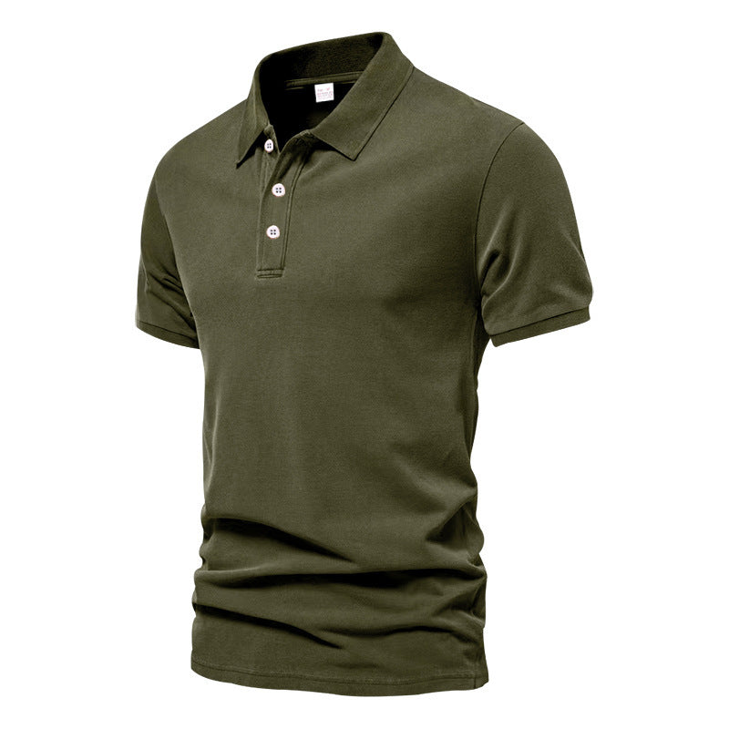 Evans - Camiseta Polo de Manga Corta Casual para Hombres