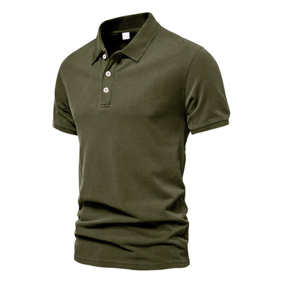 Evans - Camiseta Polo de Manga Corta Casual para Hombres