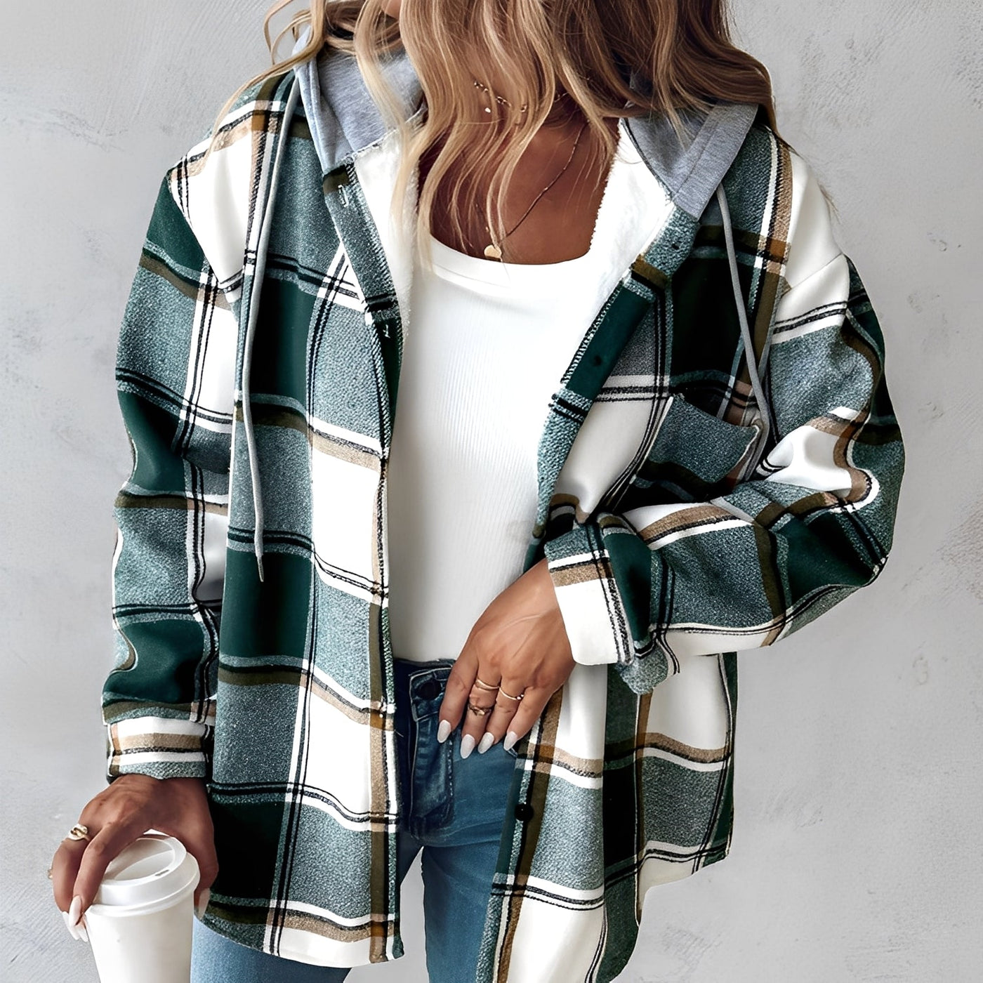 Briana - Casual, cálida chaqueta con capucha para mujeres
