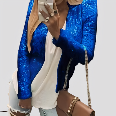 Shannen - Elegante Blazer con Brillo para Mujeres